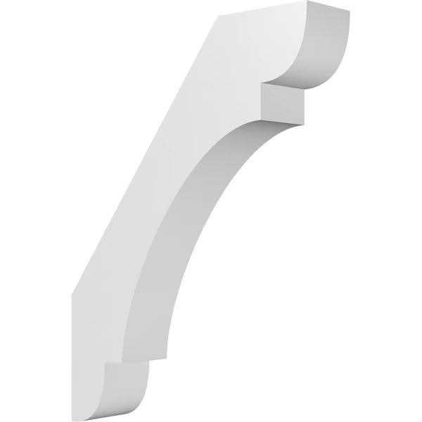 4-in. W x 18-in. D x 24-in. H Olympic Architectural Grade PVC Knee Brace, Ekena Millwork, Mfr#: BRCP04X18X24OLY
